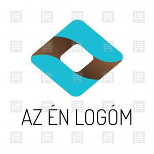 Kriptovaluta broker modern logó - Kék