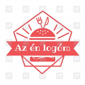 Hamburger food truck street food logó - Vörös