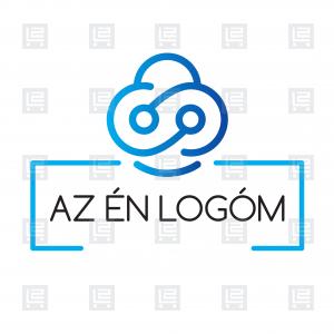 IT szoftverfejlesztő informatika logó - Kék